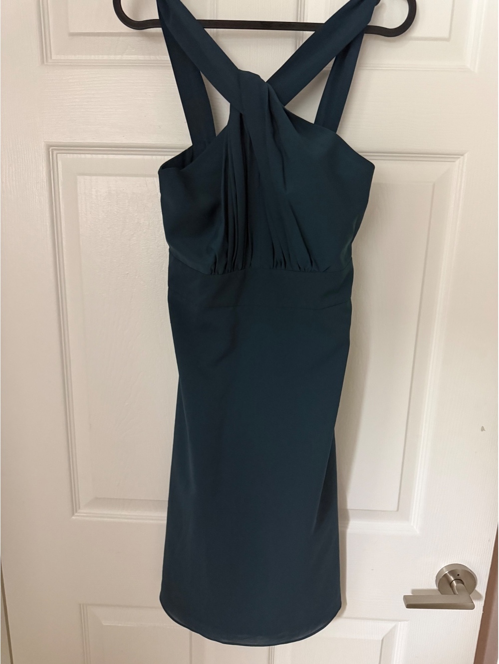 The Limited Teal Blue Sleeveless Midi Dress with Pleated Bodice - #1255